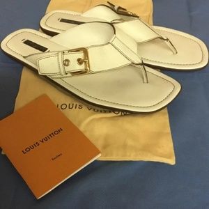 Louis Vuitton Bone Buckle Leather Sandal